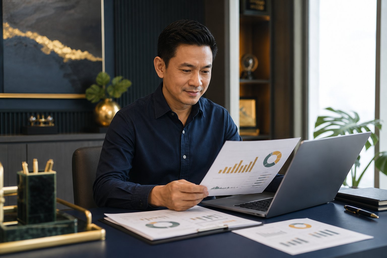Investor Indonesia menelaah laporan dividen dan investasi